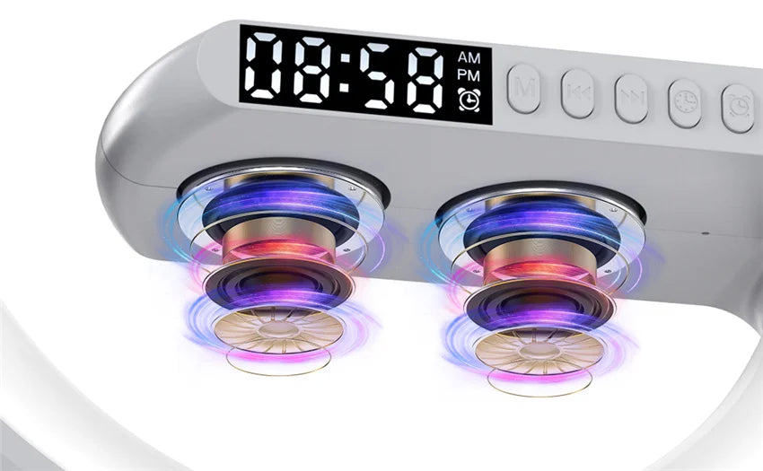 Multifunctional Wireless Charger with Alarm, Speaker & RGB Light