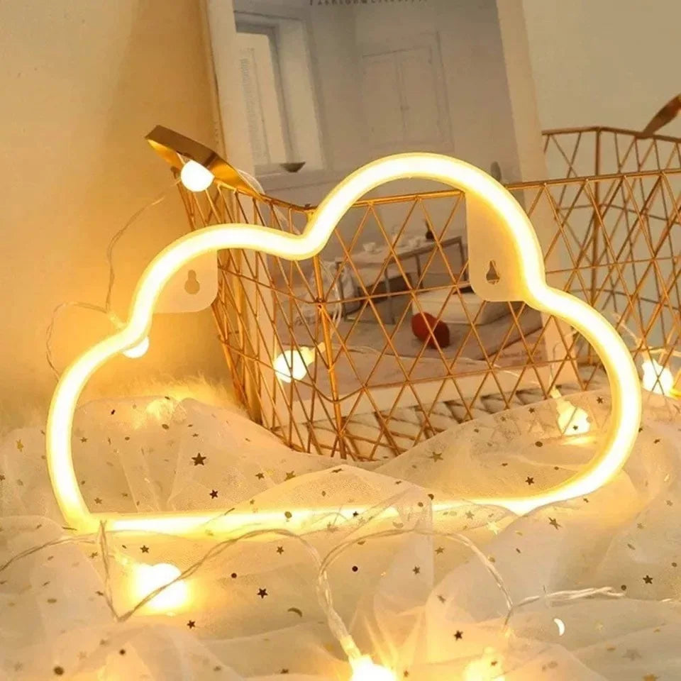 Lightning LED Neon Sign Clouds
