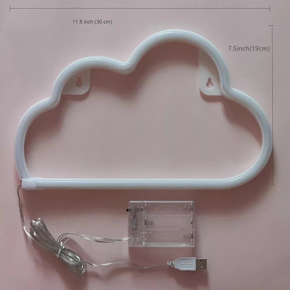Lightning LED Neon Sign Clouds